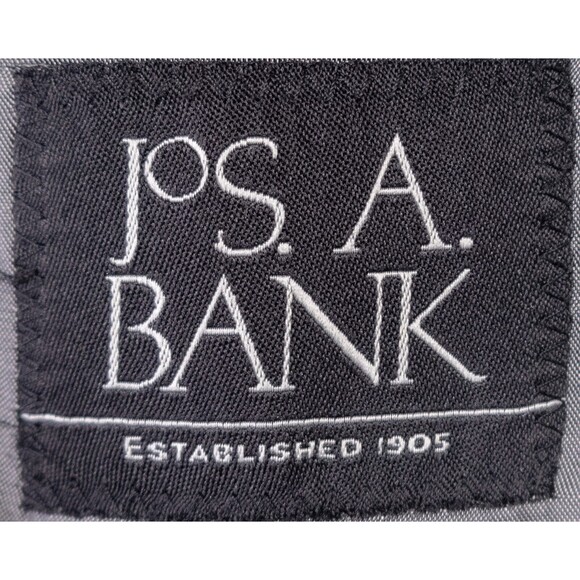 Jos. A. Bank 2-Pcs WOOL Gray Plaid Two Button Jacket Blazer Sz 42L Pants 36X30 - Picture 10 of 16